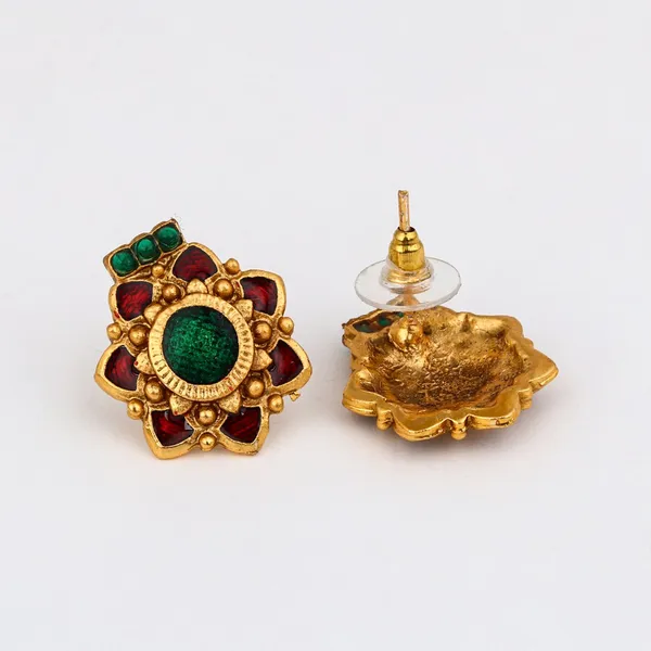 Antique_Gold_Goddess_Motif_Temple_Necklace_Set