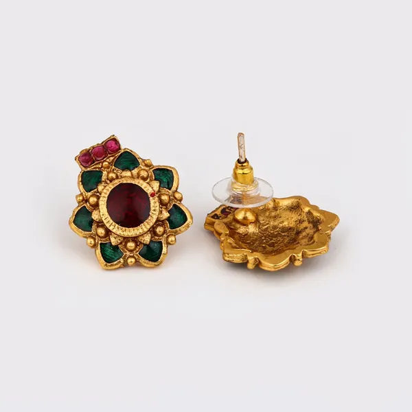 Antique_Gold_Goddess_Motif_Temple_Necklace_Set