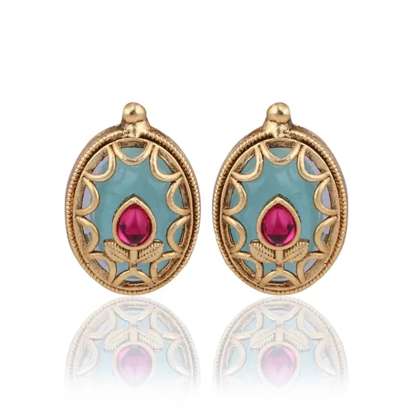 Floral_Kundan_Pendant_Necklace_&_Stud_Earrings_Set