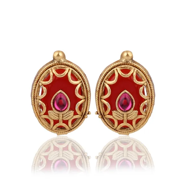 Floral_Kundan_Pendant_Necklace_&_Stud_Earrings_Set