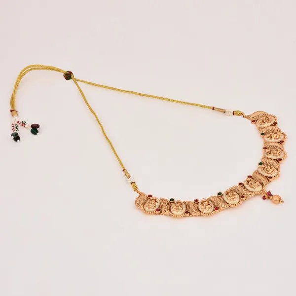 Temple_Style_Necklace_Set_with_Lakshmi_on_Mother_of_Pearl