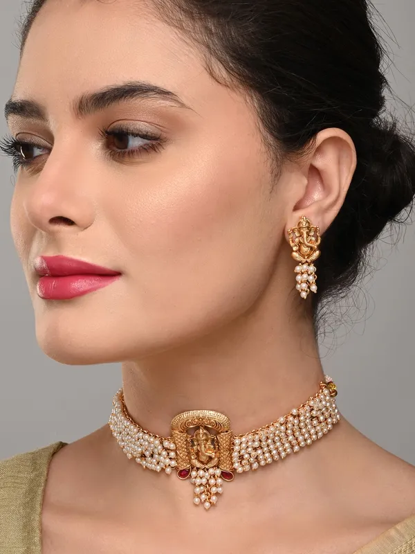 Pearl_Ganesha_Choker_Necklace_Set