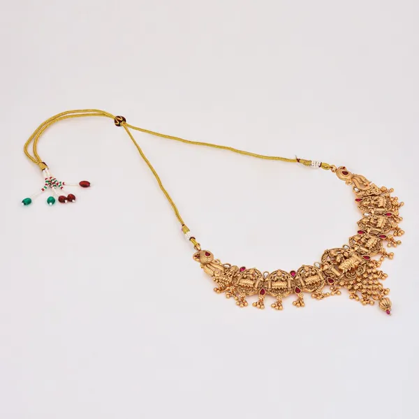 Laxmi_Temple_Necklace_Set_with_Red_stones