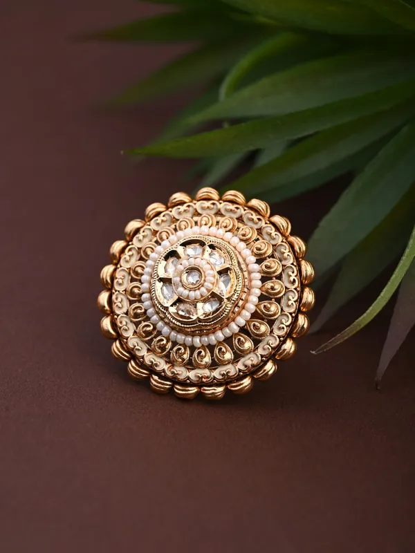 Kundan_&_pearl_Ring