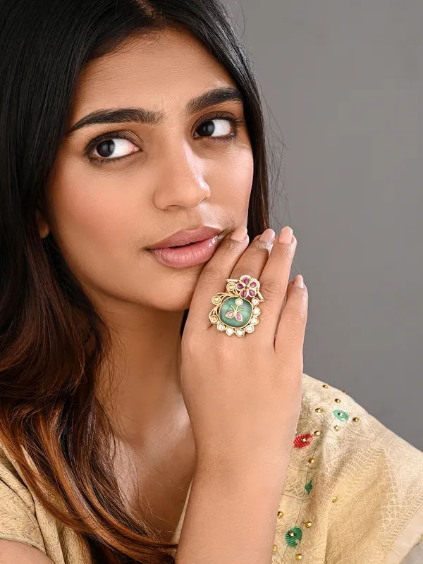 Gold_Plated_Multi_Coloured_Stone_Ring