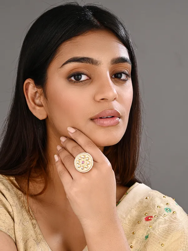 Brass_Kundan_Floral_Pearl-Edge_Ring