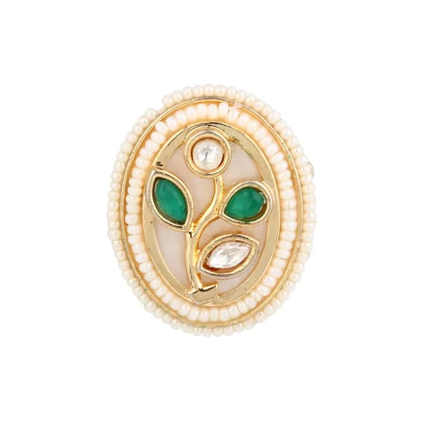 Oval_Mother_Of_Pearl_Leaf_Motif_Brass_Ring