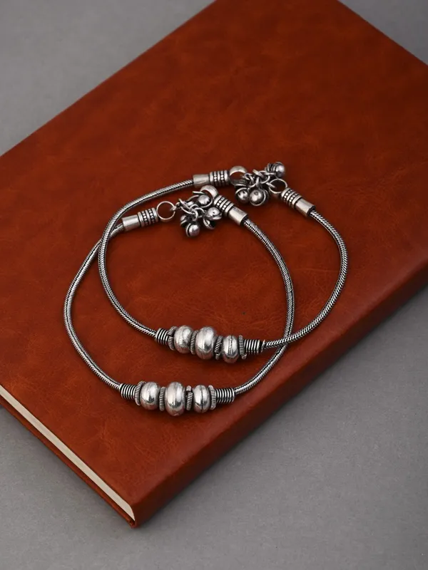 Silver_Oxidised_Triple_Bead_Brass_Anklet