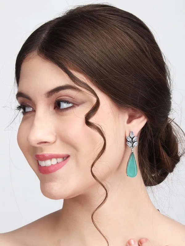 Mint_Petal_Crystal_Drop_Earrings