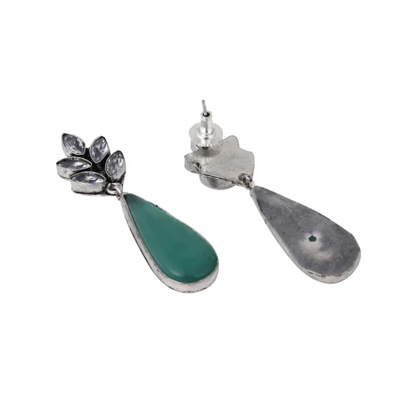 Mint_Petal_Crystal_Drop_Earrings