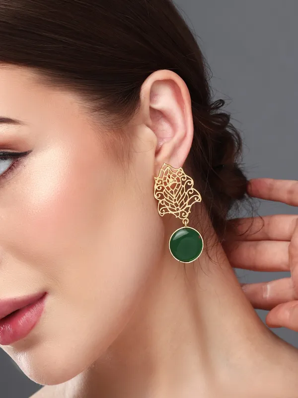 Gold_Filigree_Green_Stone_Drop_Earrings