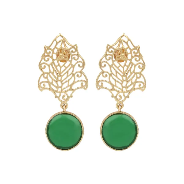Gold_Filigree_Green_Stone_Drop_Earrings