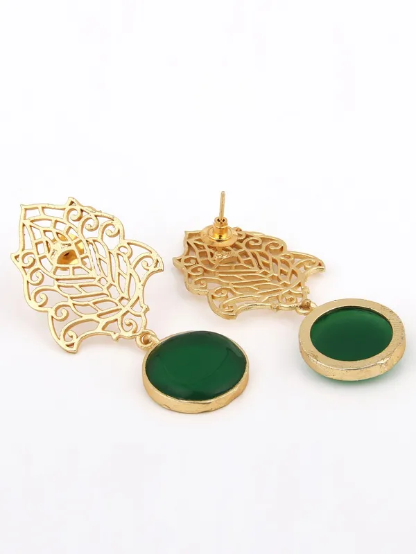 Gold_Filigree_Green_Stone_Drop_Earrings