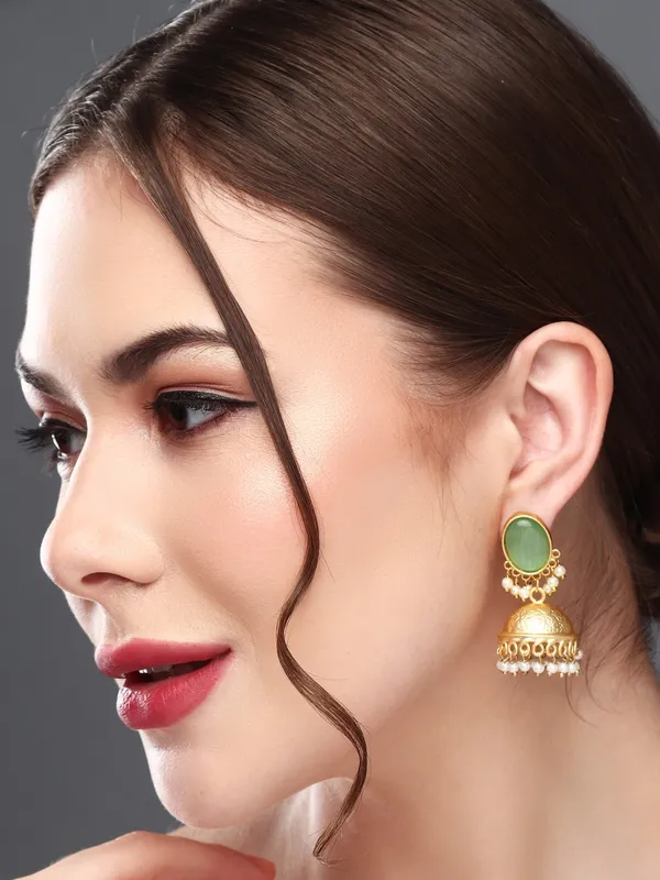 Gold_Finish_Pearl_Dome_Jhumka_Earrings