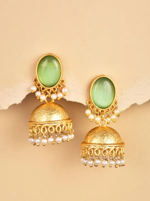 Gold_Finish_Pearl_Dome_Jhumka_Earrings