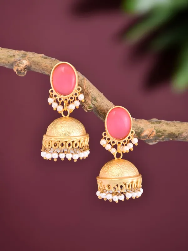 Gold_Finish_Pearl_Dome_Jhumka_Earrings