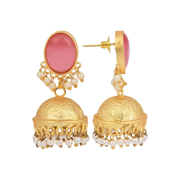 Gold_Finish_Pearl_Dome_Jhumka_Earrings
