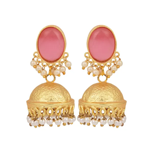 Gold_Finish_Pearl_Dome_Jhumka_Earrings