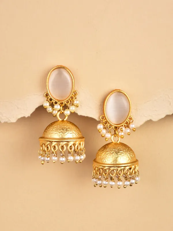 Gold_Finish_Pearl_Dome_Jhumka_Earrings