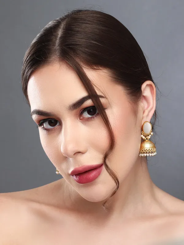 Gold_Finish_Pearl_Dome_Jhumka_Earrings