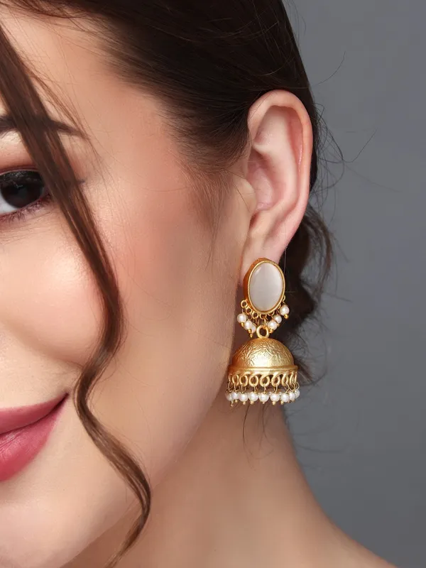 Gold_Finish_Pearl_Dome_Jhumka_Earrings