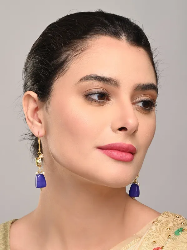 Blue_Natural_Stone_Bead_Drop_Earrings