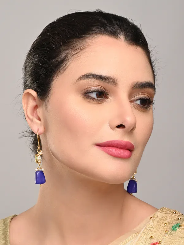 Blue_Natural_Stone_Bead_Drop_Earrings