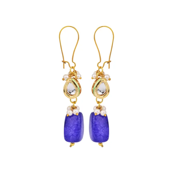 Blue_Natural_Stone_Bead_Drop_Earrings