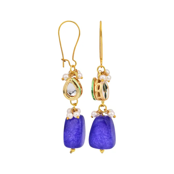 Blue_Natural_Stone_Bead_Drop_Earrings