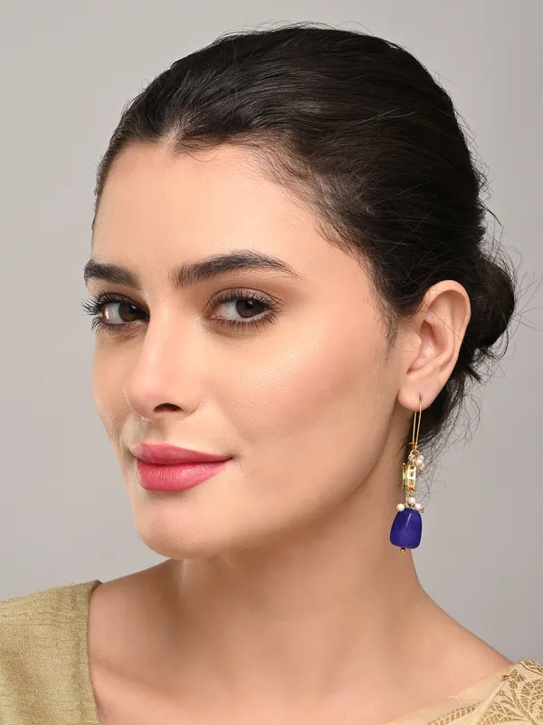 Blue_Natural_Stone_Bead_Drop_Earrings