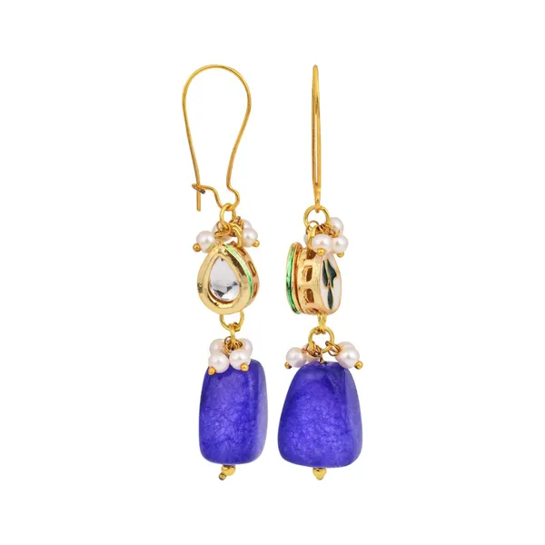 Blue_Natural_Stone_Bead_Drop_Earrings