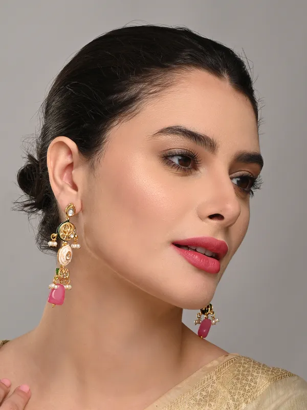 Brass_Pastel_Beaded_Layered_Drop_Earrings