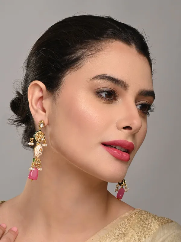 Brass_Pastel_Beaded_Layered_Drop_Earrings
