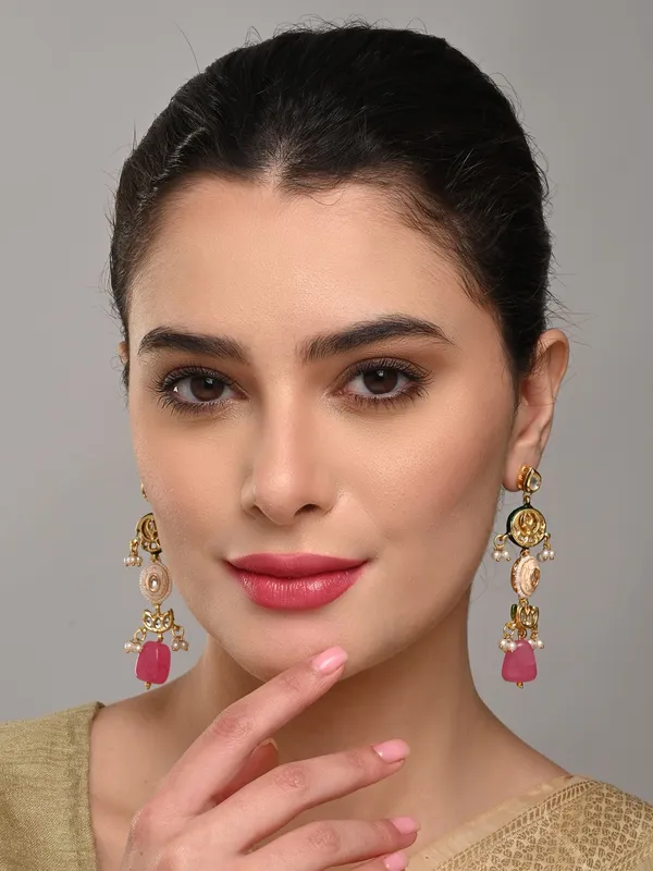 Brass_Pastel_Beaded_Layered_Drop_Earrings