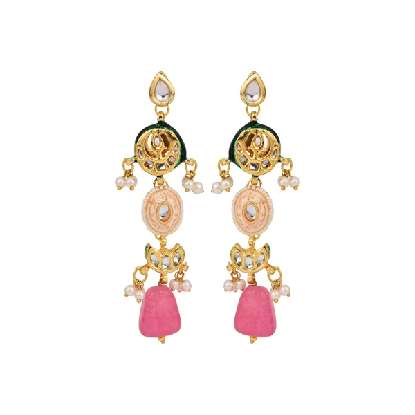Brass_Pastel_Beaded_Layered_Drop_Earrings