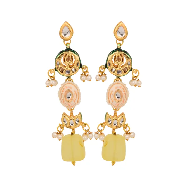 Brass_Pastel_Beaded_Layered_Drop_Earrings