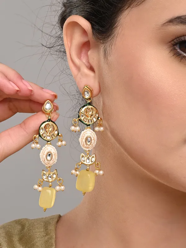 Brass_Pastel_Beaded_Layered_Drop_Earrings
