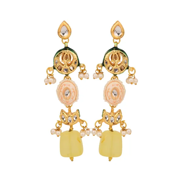 Brass_Pastel_Beaded_Layered_Drop_Earrings