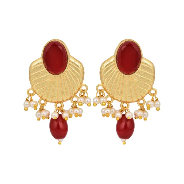 Gold_plated_Studs_with_red_stone_&_red_pearl_drops