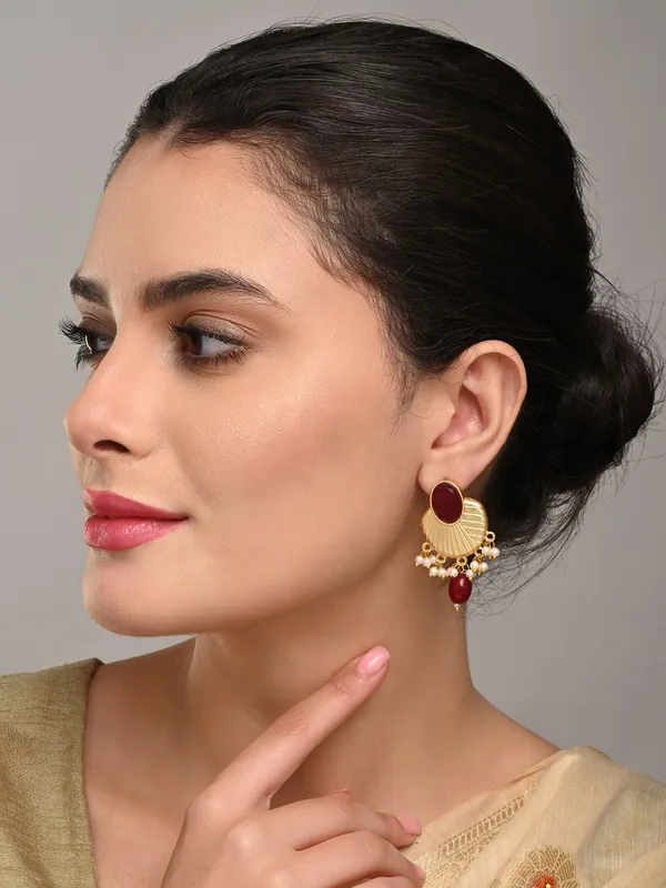 Gold_plated_Studs_with_red_stone_&_red_pearl_drops