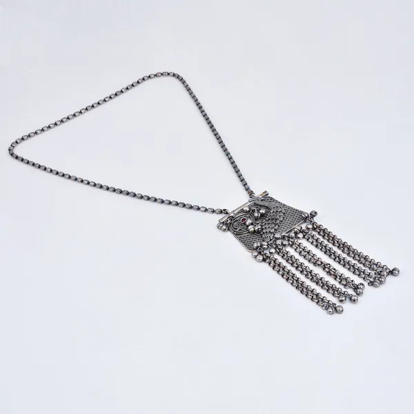 Oxidized_Tribal_Tassel_Pendant_Necklace