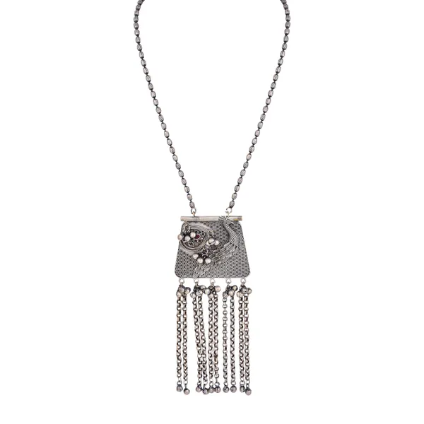 Oxidized_Tribal_Tassel_Pendant_Necklace