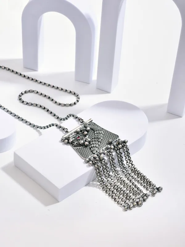Oxidized_Tribal_Tassel_Pendant_Necklace