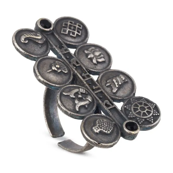 Ashtamangala_Oxidized_Brass_Ring