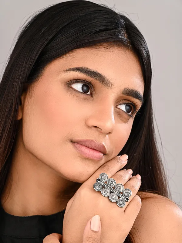 Ashtamangala_Oxidized_Brass_Ring