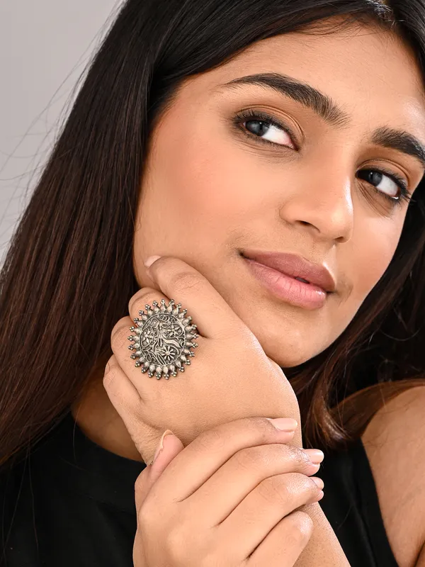 Floral_Mandala_Oxidized_Ring