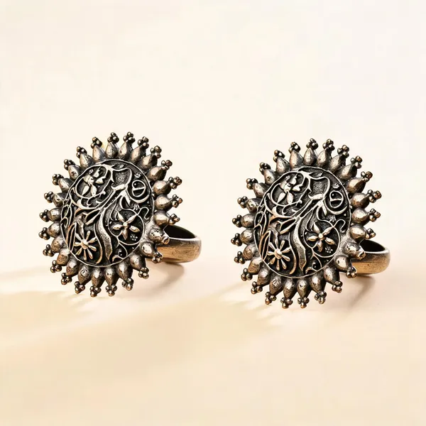 Floral_Mandala_Oxidized_Ring_Pack_Of_2