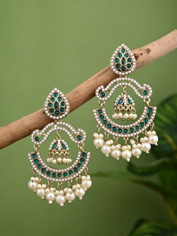 Gold_plated_Stone_&_beads_chandbali_Earring