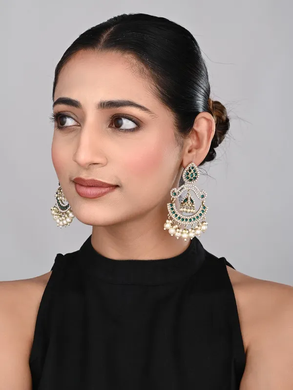 Gold_plated_Stone_&_beads_chandbali_Earring