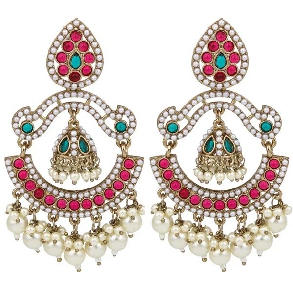 Gold_plated_Stone_&_beads_chandbali_Earring